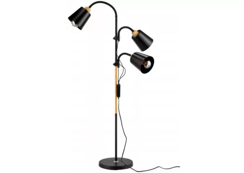 Berge London fa/fekete színű állólámpa állítható magassággal 190 cm 3xE27-es foglalattal