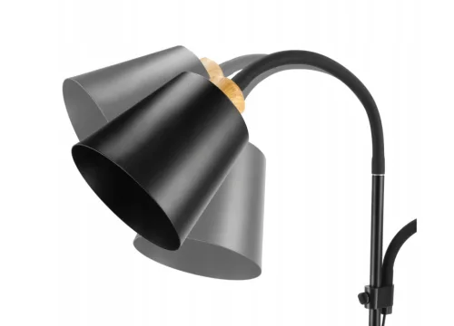 Berge London fa/fekete színű állólámpa állítható magassággal 190 cm 3xE27-es foglalattal