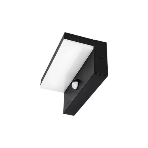 MasterLED Hestio 9W-os natúr fehér, fekete oldalfali lámpa mozgásérzékelővel