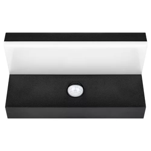 MasterLED Hestio 9W-os natúr fehér, fekete oldalfali lámpa mozgásérzékelővel