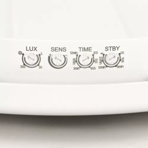 Strühm Edytor 15 W-os ø265 mm kerek natúr fehér fehér mennyezeti lámpa beépített mozgásérzékelővel IP65-ös védettséggel