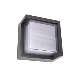   Strühm Tekla D 12 W-os natúr fehér négyzet alakú szürke oldalfali lámpa