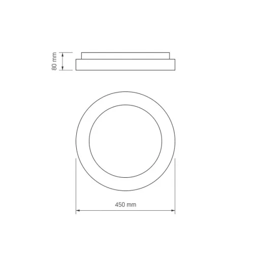 Videx EDGE 72 W-os RGB fehér LED távirányítós mennyezeti lámpa
