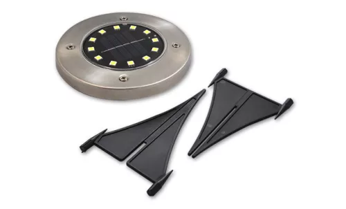 MasterLED Földbe szúrható 1 W-os kerek napelemes lámpa 12 SMD