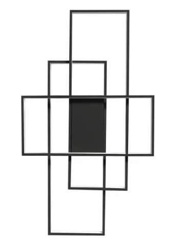 MasterLED Galaxis Hidra 126 W-os 90x50 cm fekete LED távirányítós mennyezeti lámpa