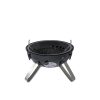 Barbecook BC-SMO-5017 Oskar S zománcozott füstölő és grill, fekete, átmérő 40cm