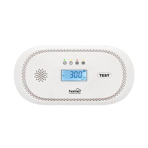 HOME CO10LCD szén-monoxid vészjelző, LCD kijelző , elemes, 2 év elem élettartam, 10 év érzékelő élettartam