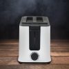 Midea MT-RP2L09W kenyérpirító, max. 950 W, 6-fokozatú időzítés, visszajelző fények, vezetéktároló, fehér-fekete